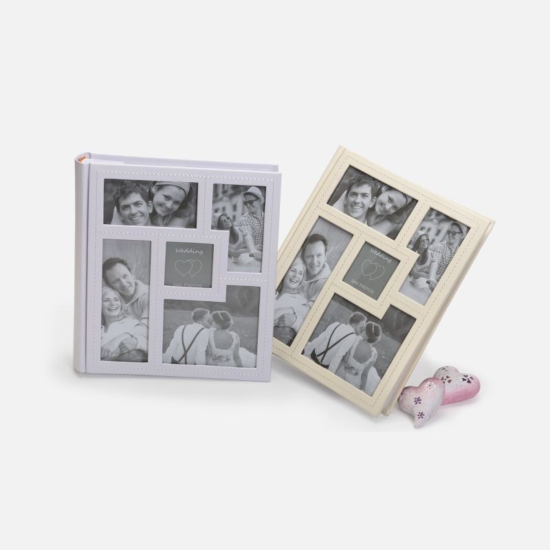 Album personalizabil Amore, 200 fotografii 13x18cm, memo, coperti vinil Gri