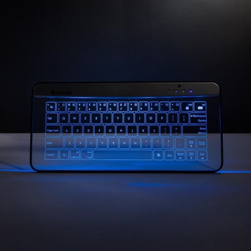 Tastatura Bluetooth sticla tactila, LED, cu touchpad gesture, curatare antiseptica Bastron poza 2021