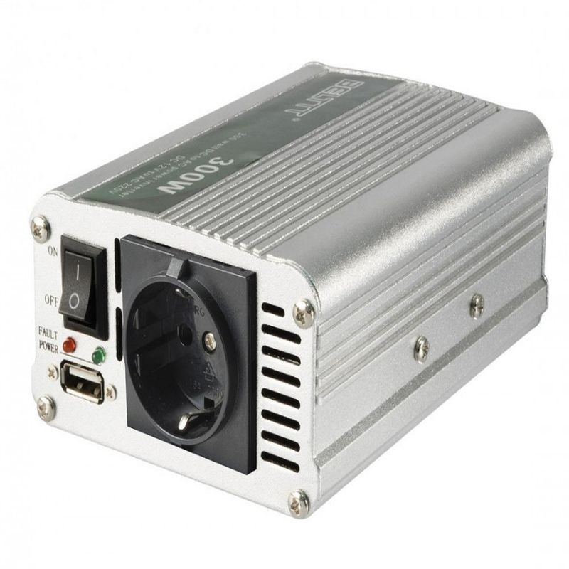 Invertor tensiune 12V-220V, 300W, USB, 5 functii, intrerupator, Sal