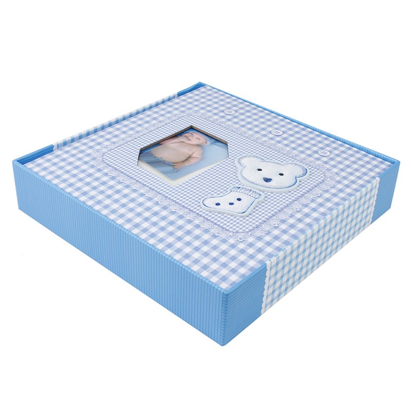 Album Little Bear, personalizabil, 200 poze 10x15, slip-in, spatiu notite Albastru - imagine 8
