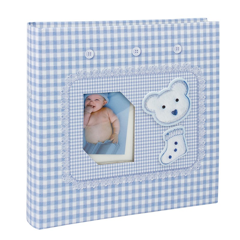 Album Little Bear, personalizabil, 200 poze 10x15, slip-in, spatiu notite Albastru - imagine 9