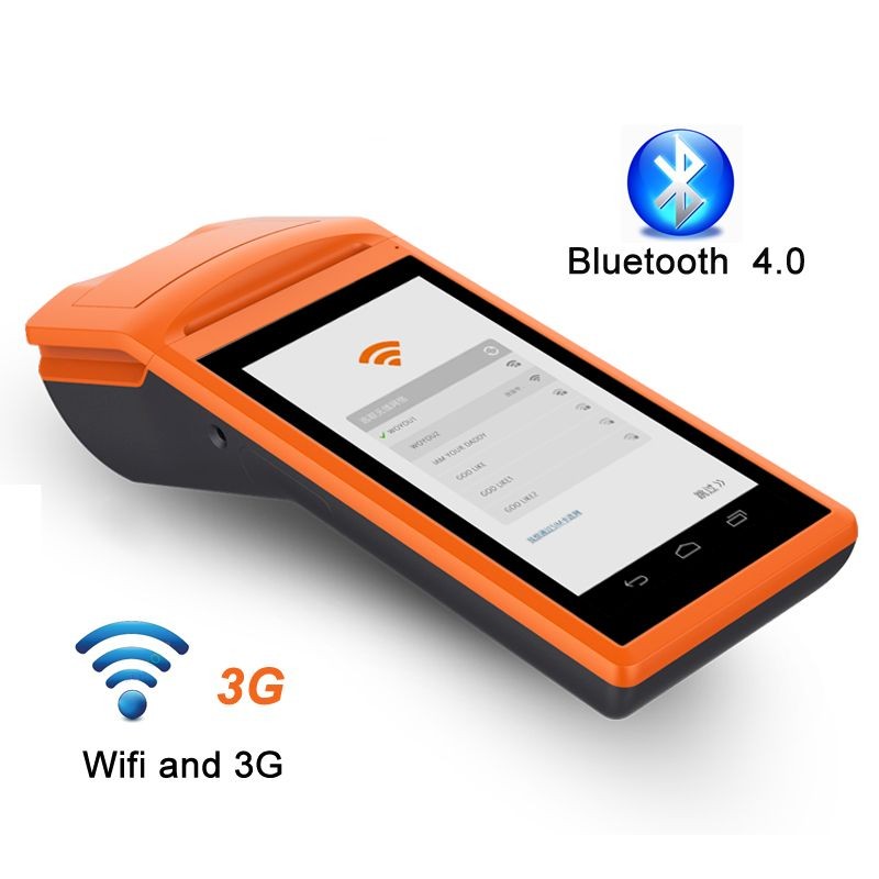 Cititor cod bare 1D Bluetooth imprimanta termica incorporata, slot SIM, LCD 5.5 inch cartuseria.ro imagine 2022 depozituldepapetarie.ro
