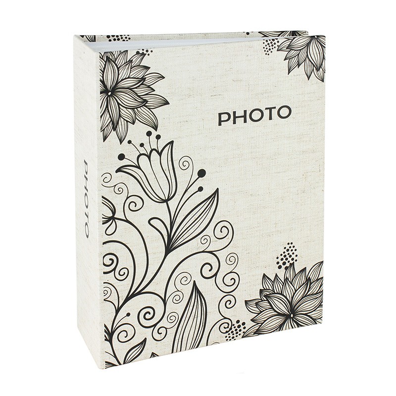 Album fotografii Simple Lily 10×15, capacitate 300 poze, 75 file, model floral cartuseria.ro