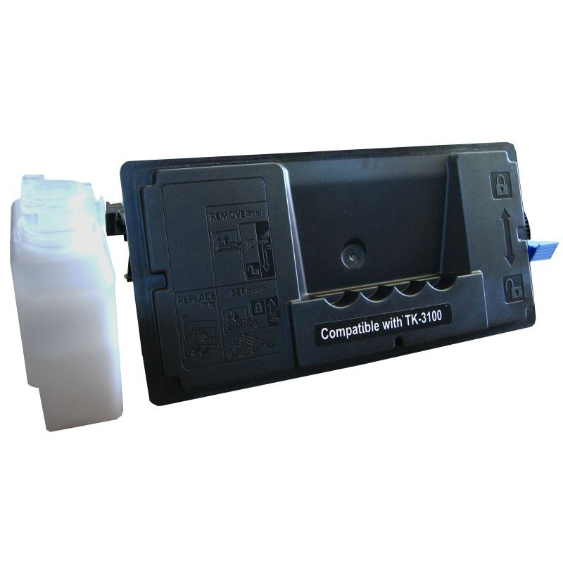 Cartus toner TK3100 compatibil Kyocera cu WASTE BOX cartuseria.ro