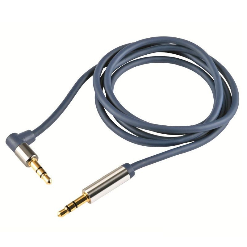 Cablu audio, jack tata pipa 3.5 mm la jack tata 3.5 mm, aurit, 1 m 3.5