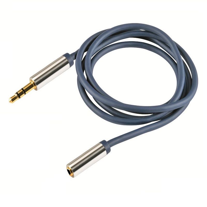 Cablu audio stereo, 2 mufe Jack 3.5 mm, contacte metalice aurite, 2.5 m cartuseria.ro