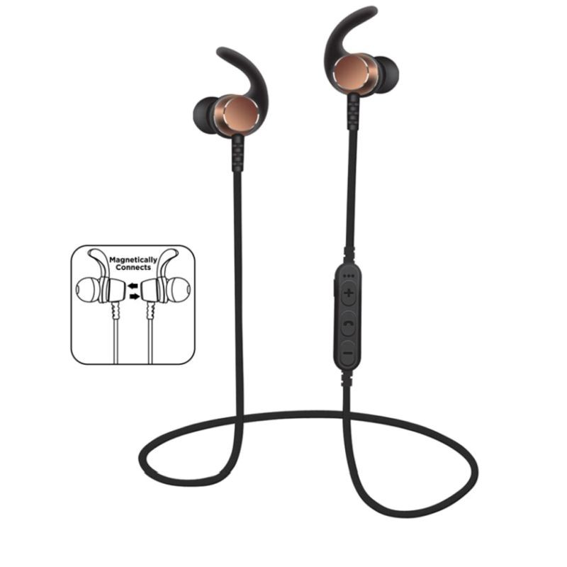 Casti stereo in-ear hands free, Bluetooth, slot TF, magnetice, pentru fitness cartuseria.ro