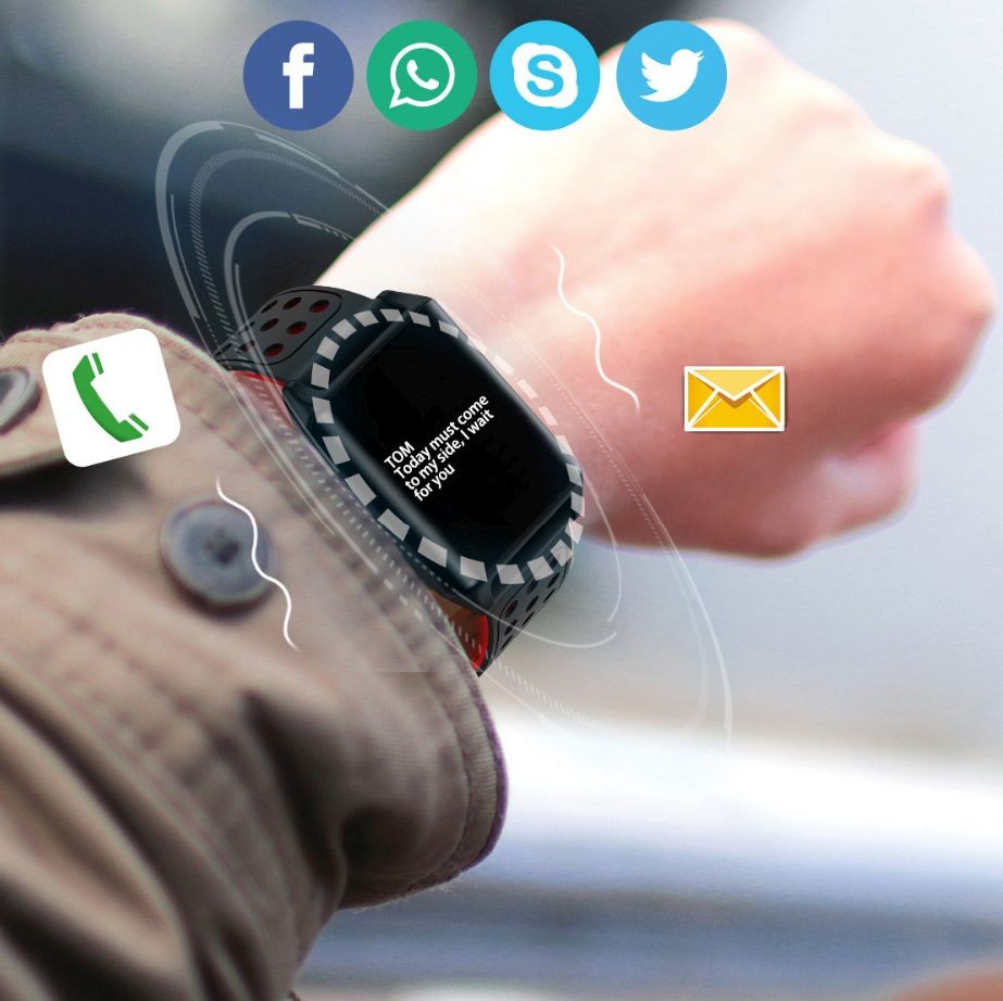 Bratara smart fitness Bluetooth, 9 functii, tensiune si puls, pedometru, IP67, SoVogue - imagine 6