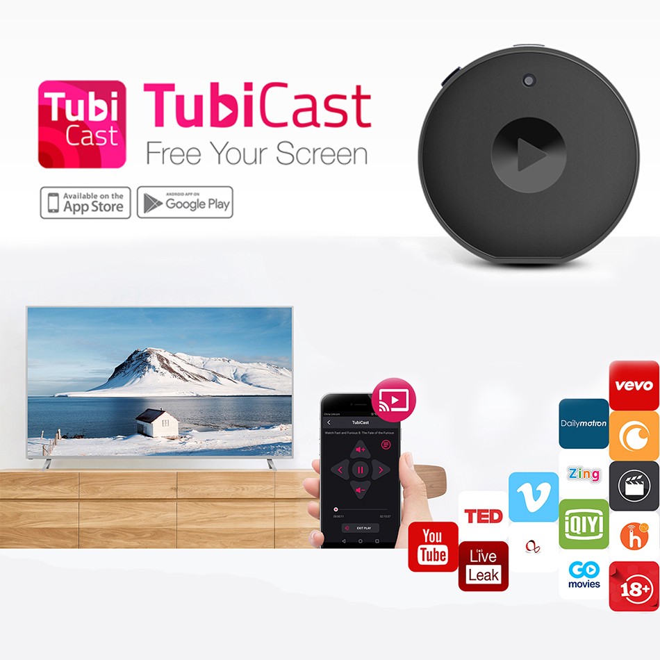 Media player TUBICAST, Full HD, Android, HDMI, Wi-FI, 16-bit 1Gb DDR2 DRAM/ 128MB