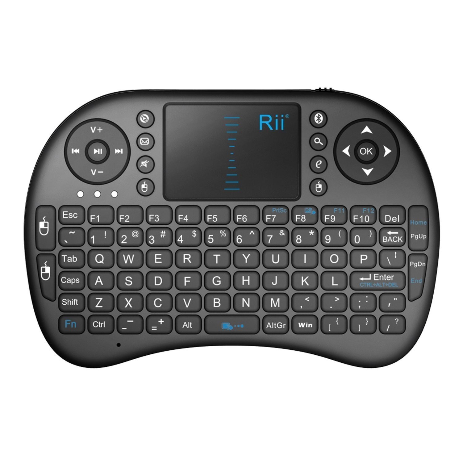 Mini tastatura Bluetooth cu touchpad pentru Smart TV, PS3, PC, Android, Linux, Rii i8 cartuseria.ro poza 2021