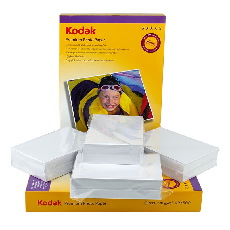 Pachet 500 coli hartie foto Kodak Premium Glossy, 10×15 cm, 230 g cartuseria.ro