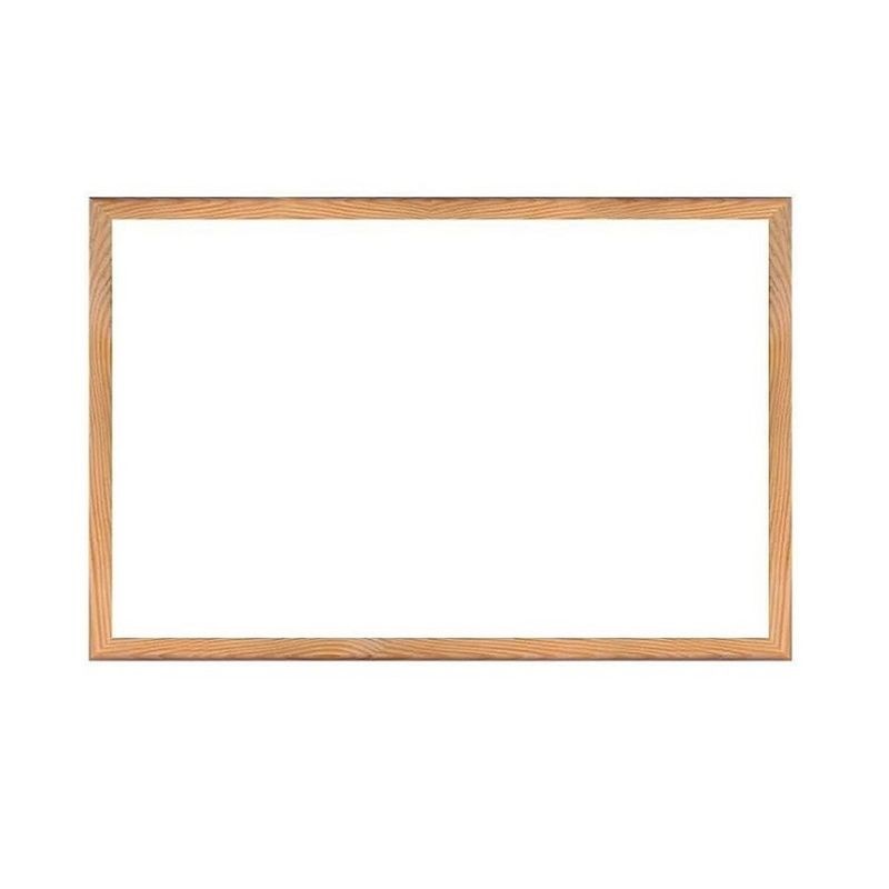 Tabla alba magnetica cu rama din lemn, 40×60 cm, fixare perete 40x60