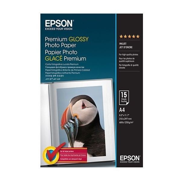 Hartie foto Epson Premium Glossy A4 255g, top 15 coli