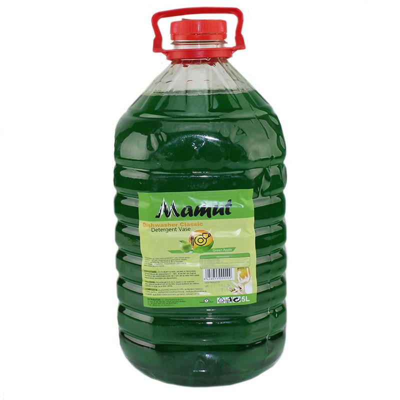 Detergent de vase manual 5 L, efect degresant puternic, parfum mar verde