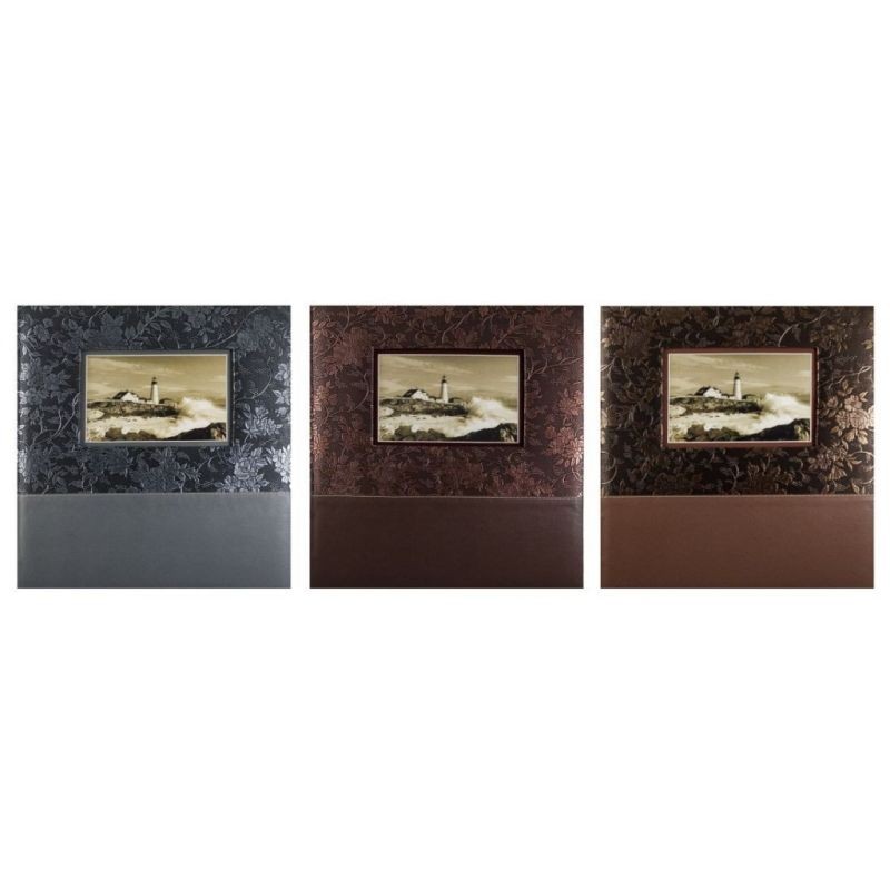 Album foto Smart personalizabil, 300 foto 10×15 cm, slip-in, notes, textil Maro inchis