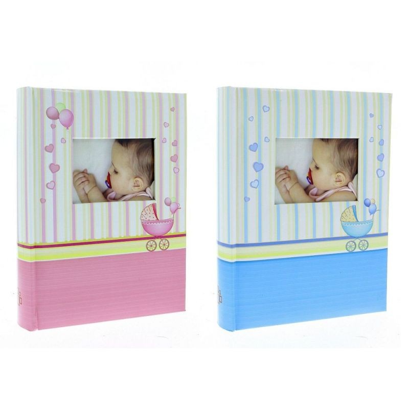 Album foto Baby Born, personalizabil, spatiu notite, 10×15 cm, 100 poze Albastru