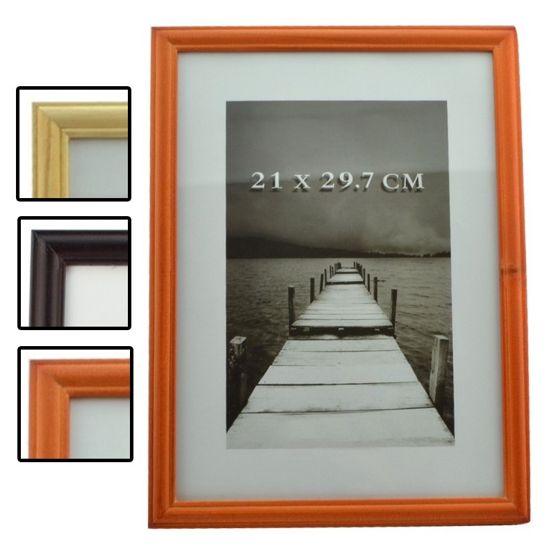 Rama foto Inez din lemn, format A4, 21×30 cm Maro inchis cartuseria.ro imagine 2022