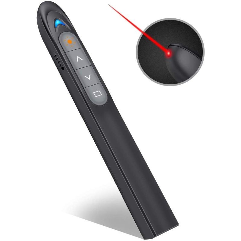Presenter Wireless, laser pointer USB, Android iOS Windows, 100 m, 650 nm, negru cartuseria.ro poza 2021