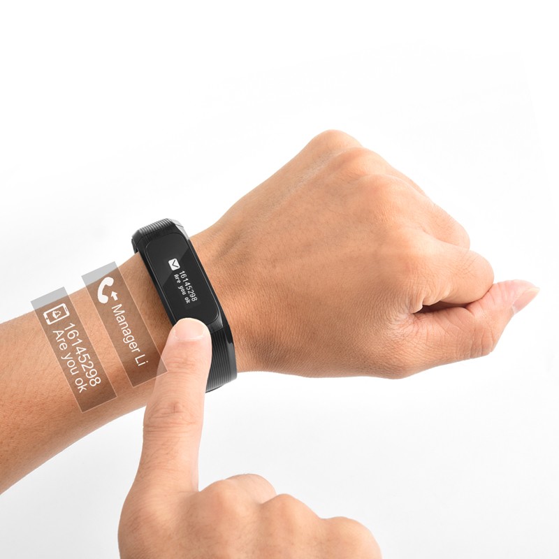 Bratara fitness monitor ritm cardiac, bluetooth si display OLED - imagine 10