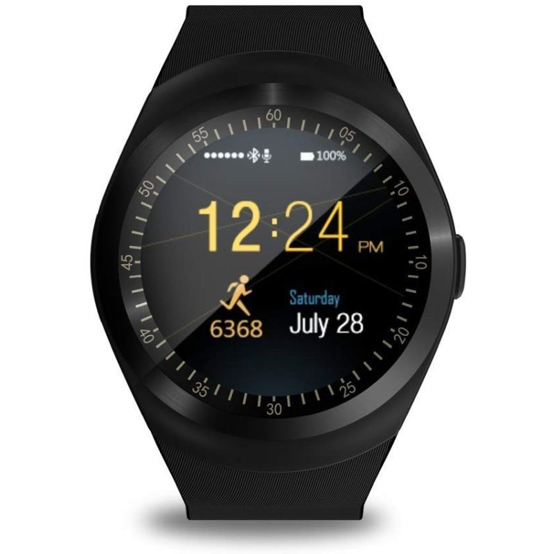 Smartwatch Bluetooth, microSIM, TF, 11 functii, Android, display 1.3 inch HD cartuseria.ro imagine 2022 cartile.ro