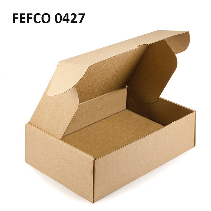 Cutii carton personalizate cu autoformare, microondul E 360g natur, FEFCO 0427