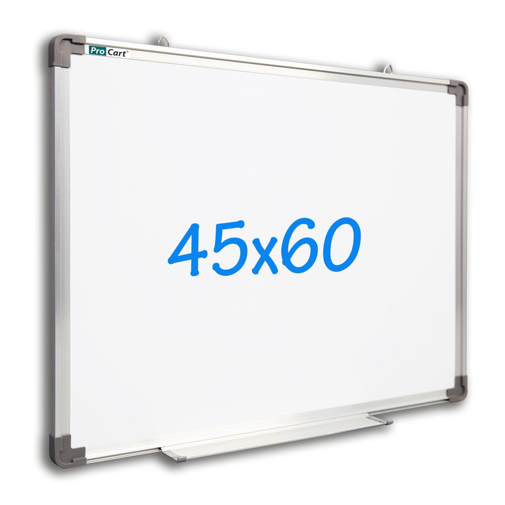 Tabla magnetica 45×60 cm, rama de aluminiu, alba, tavita suport marker cartuseria.ro