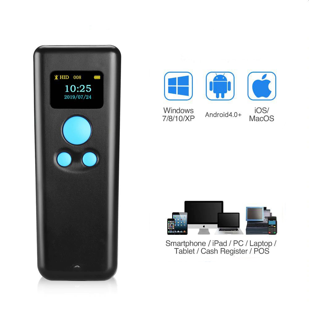 Cititor cod bare Bluetooth 1D portabil, USB, CCD, stocare 16MB, Android iOS PC, vibratii image9