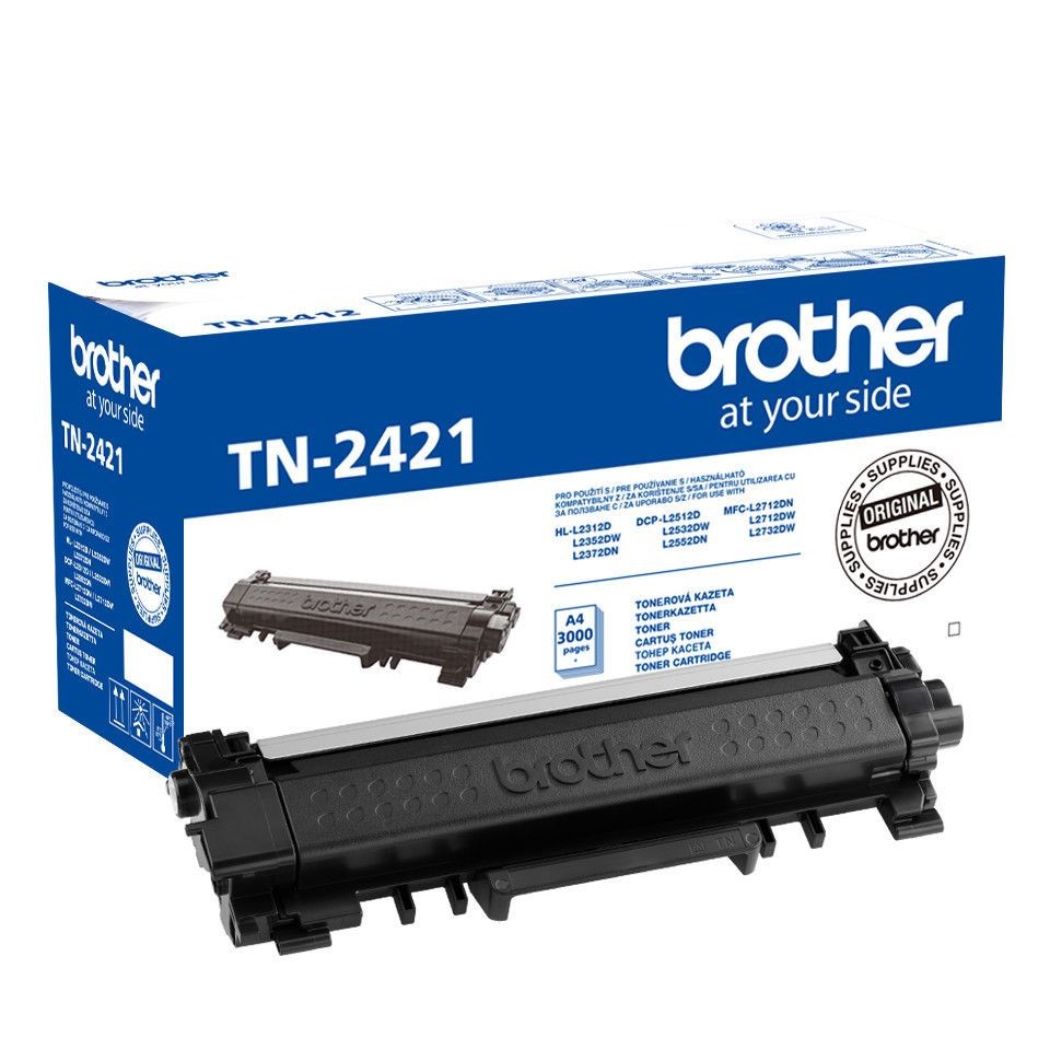 Cartus toner original Brother TN2421 Black, capacitate 3000 pagini Brother imagine 2022 cartile.ro