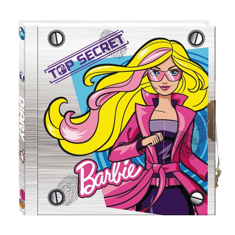Jurnal Barbie, inchidere cu lacat, multicolor, 13.5×13.5 cm cartuseria.ro