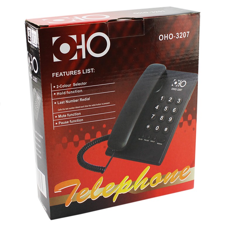 Telefon fix analogic, functie Mute, Pause, Redial, Hold, Negru, Oho - imagine 7