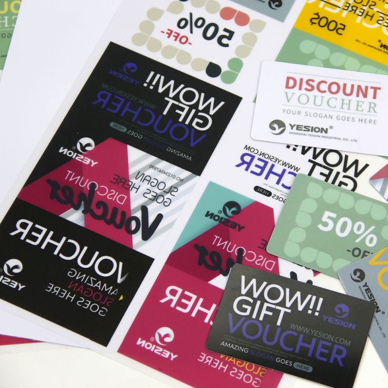 Set 100 folii PVC pentru carti de vizita, format A4, 760 microni, printabile inkjet, Bright Office - imagine 4