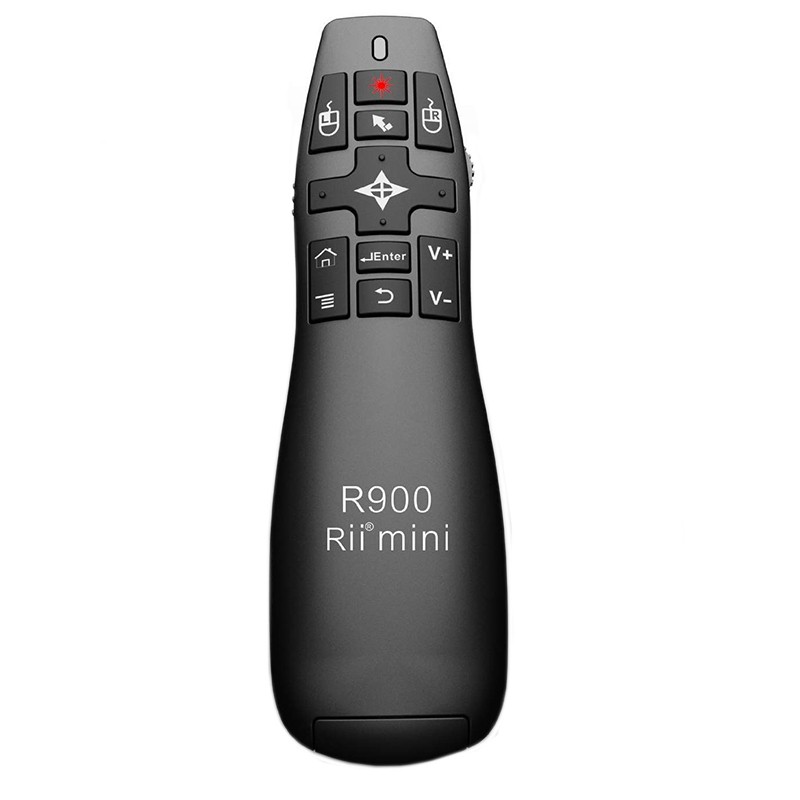 Air mouse Rii R900 cu telecomanda wireless laser pentru prezentari cartuseria.ro imagine 2022 cartile.ro