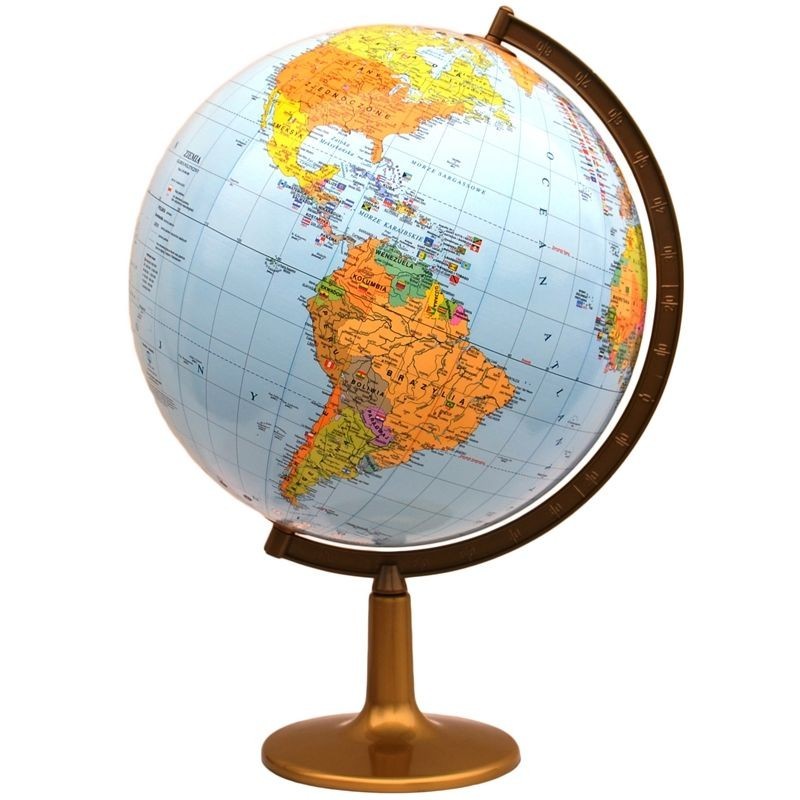 Glob geografic politic, arc meridian gradat, suport ABS, diametru 42 cm ABS