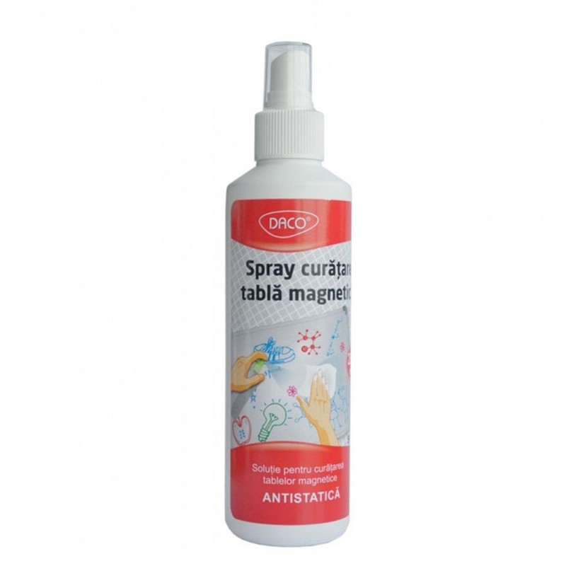 Spray curatare tabla magnetica, cantitate 250 ml, antistatic, curatare usoara, Daco cartuseria.ro