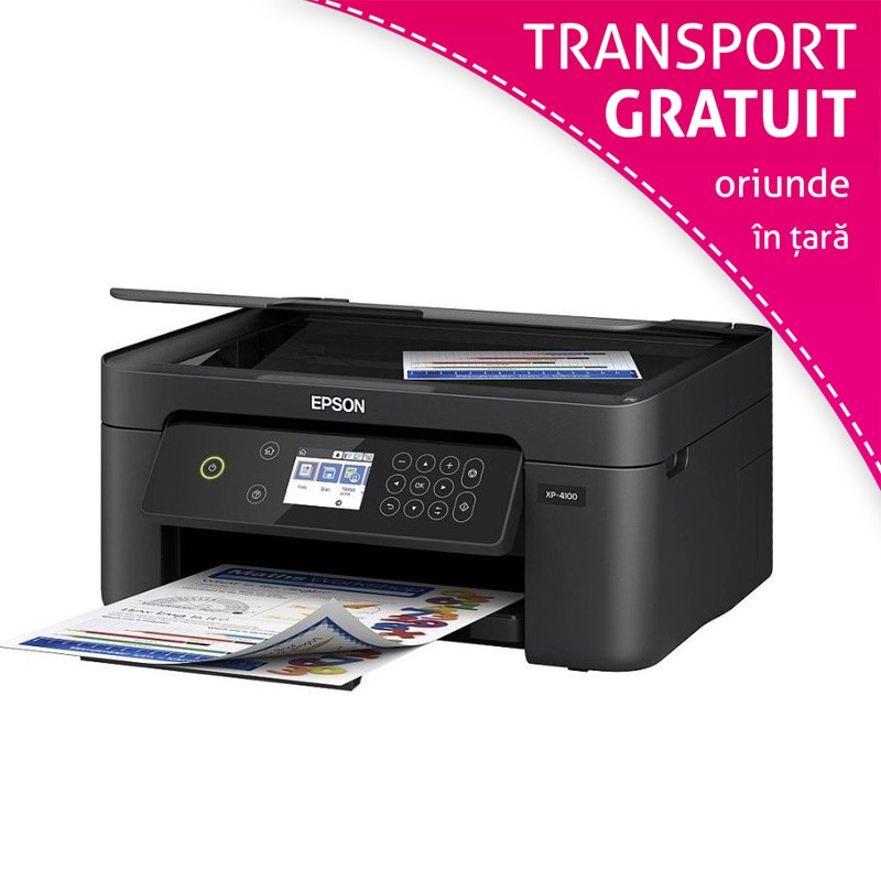 Multifunctionala A4 Epson Expression Home XP-4100 inkjet color, WI-FI, scaner cartuseria.ro
