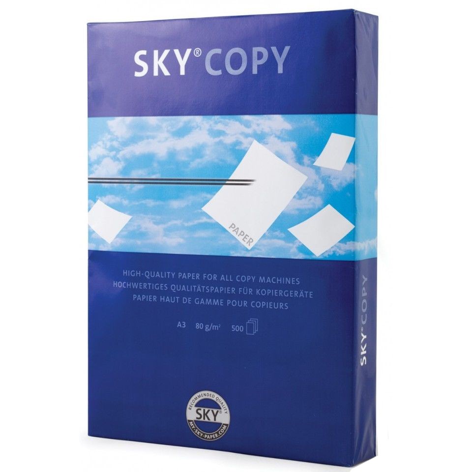 Hartie copiator si imprimante format A3, 80g/mp, 500 coli/top, Sky Copy cartuseria.ro