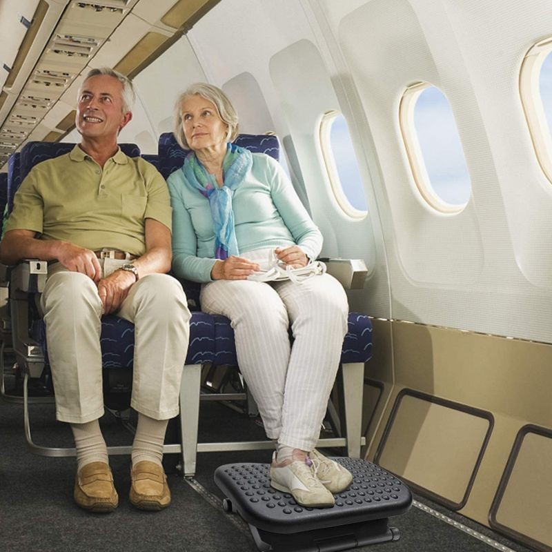 Suport ergonomic pentru picioare, antiderapant, inaltime reglabila, postura comoda birou - imagine 6