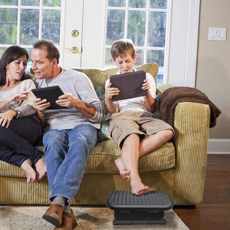 Suport ergonomic pentru picioare, antiderapant, inaltime reglabila, postura comoda birou - imagine 11