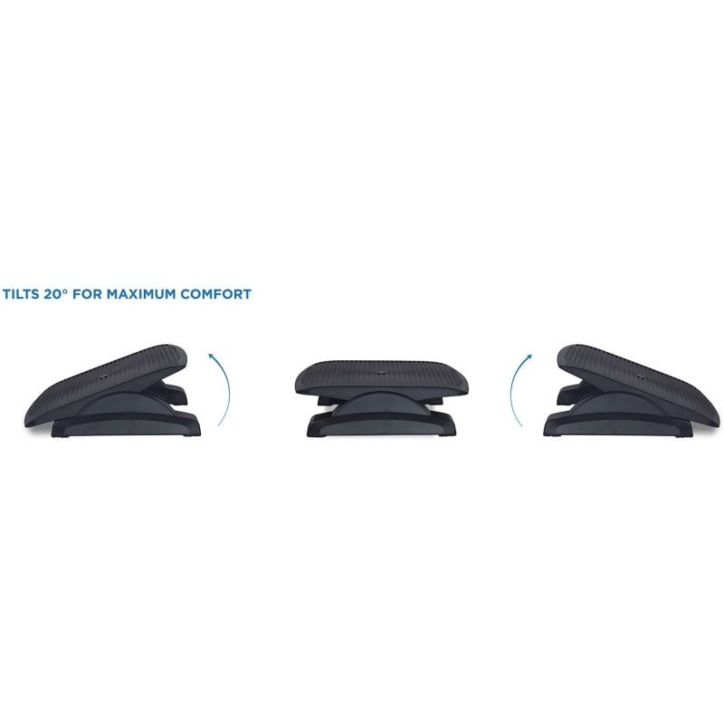 Suport ergonomic pentru picioare, unghi reglabil, suprafata antiderapanta, 45x35cm, negru - imagine 12