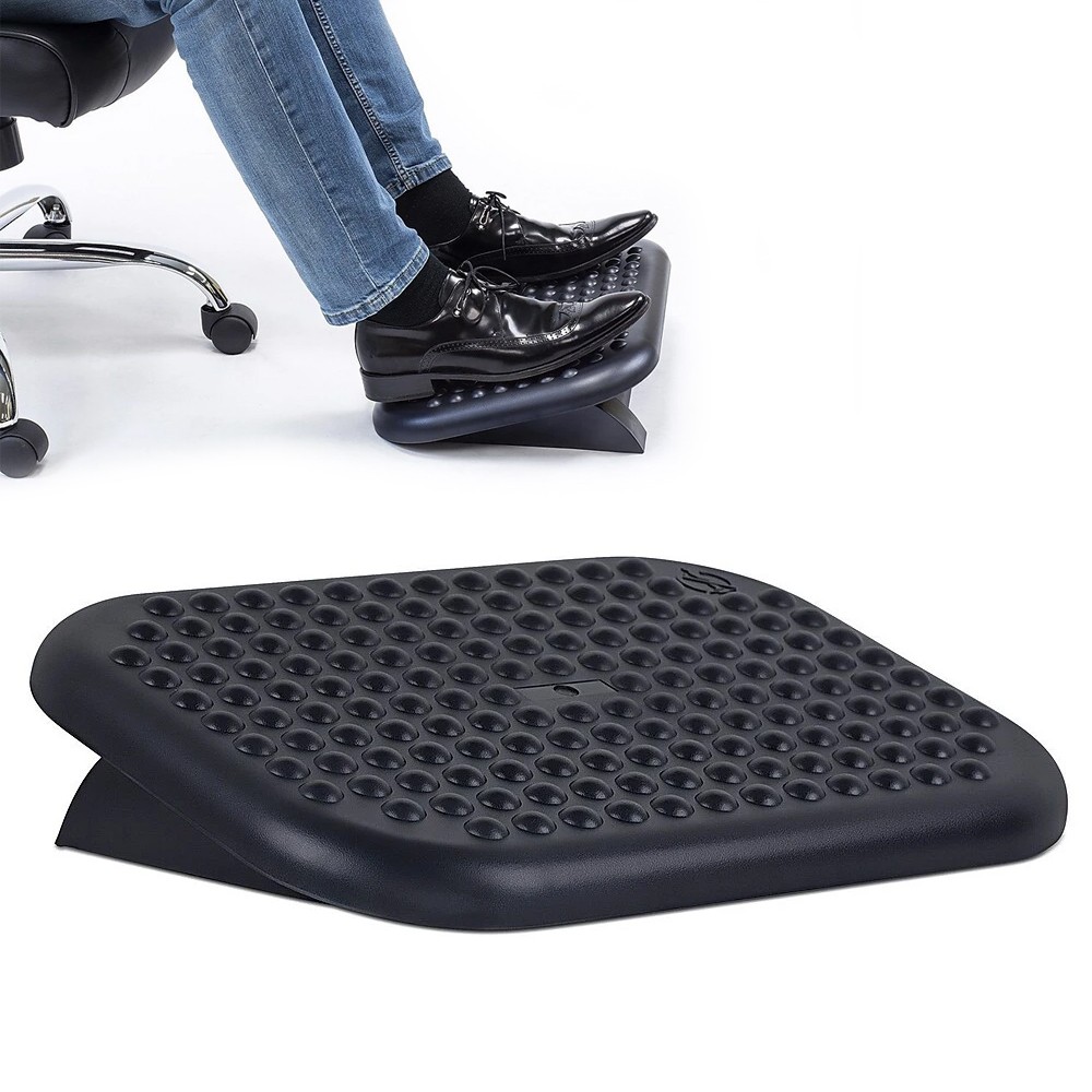 Suport picioare pentru birou, design ergonomic, unghi 15 grade, suprafata antiderapanta cartuseria.ro