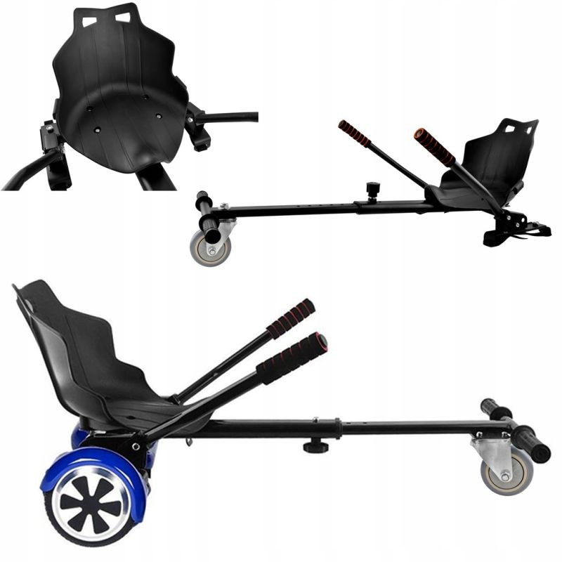 Hoverkart cart cu scaun pentru Hoverboard, lungime reglabila, universal, sarcina maxima 130 kg 130