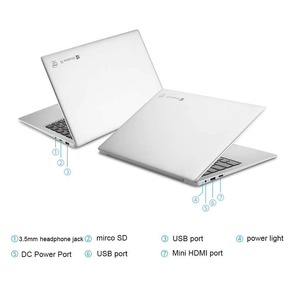 Laptop super slim 14.1", Intel® Celeron Quad Core 2.2 GHz, 8G RAM, eMMC 128 GB, Windows 10, RESIGILAT - imagine 15