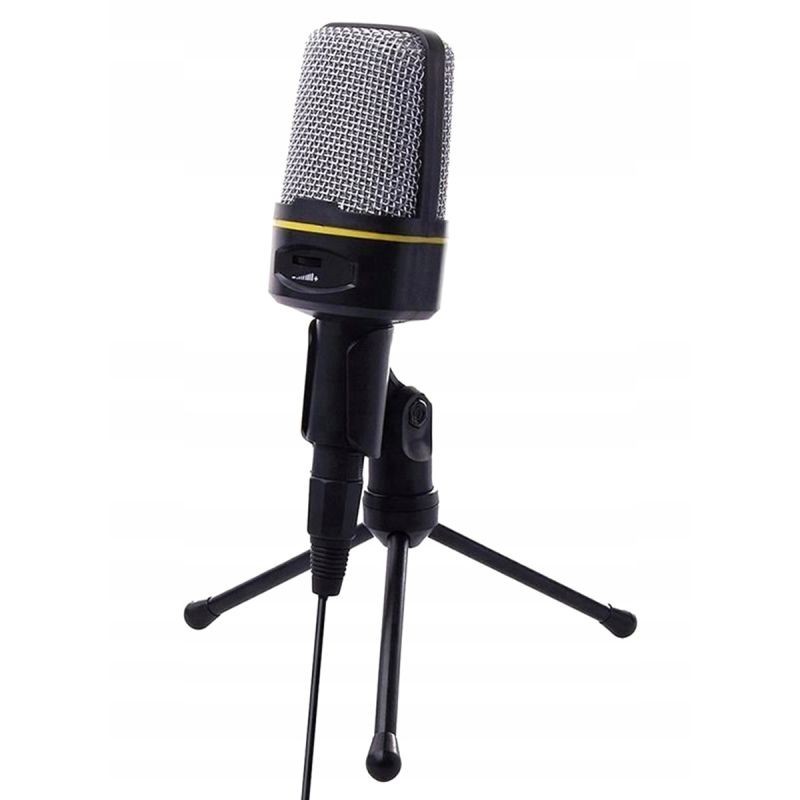 Microfon universal AUX, trepied, Jack 3.5 cm, compatibil smartphone, negru cartuseria.ro imagine 2022 cartile.ro