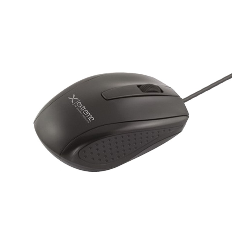 Mouse optic cu fir, USB, 3 butoane, scroll, 1000DPI, design ergonomic, negru
