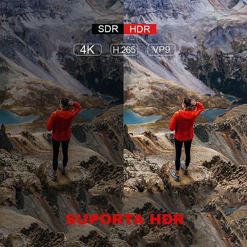 Dongle TV Android 10, Quad Core 1.35 Ghz, 4K 60FPS, HDMI, slot TF, cu telecomanda - imagine 6