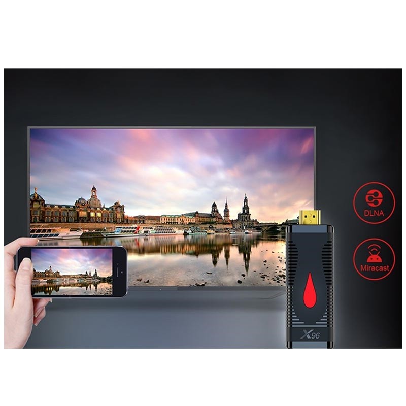 Dongle TV Android 10, Quad Core 1.35 Ghz, 4K 60FPS, HDMI, slot TF, cu telecomanda - imagine 8