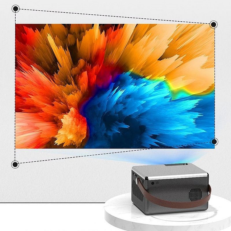 Video proiector LED Full HD, Android, difuzor incorporat 6W, HDMI, USB, SD, telecomanda - imagine 7