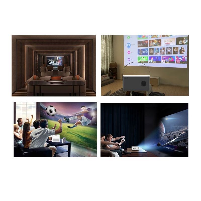 Video proiector LED Full HD, Android, difuzor incorporat 6W, HDMI, USB, SD, telecomanda - imagine 5