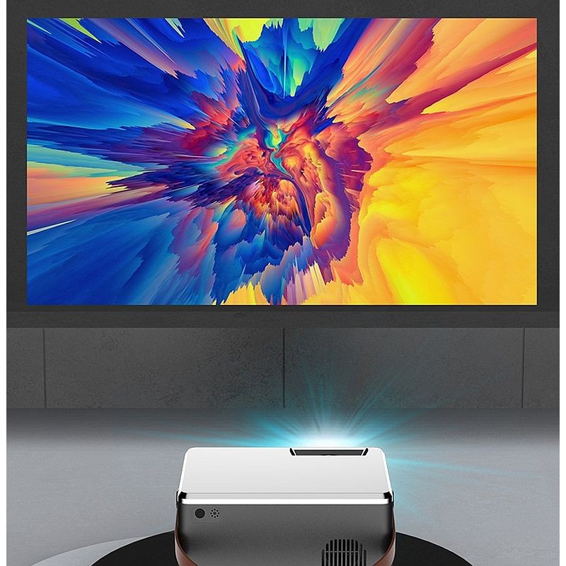 Video proiector LED Full HD, Android, difuzor incorporat 6W, HDMI, USB, SD, telecomanda - imagine 6