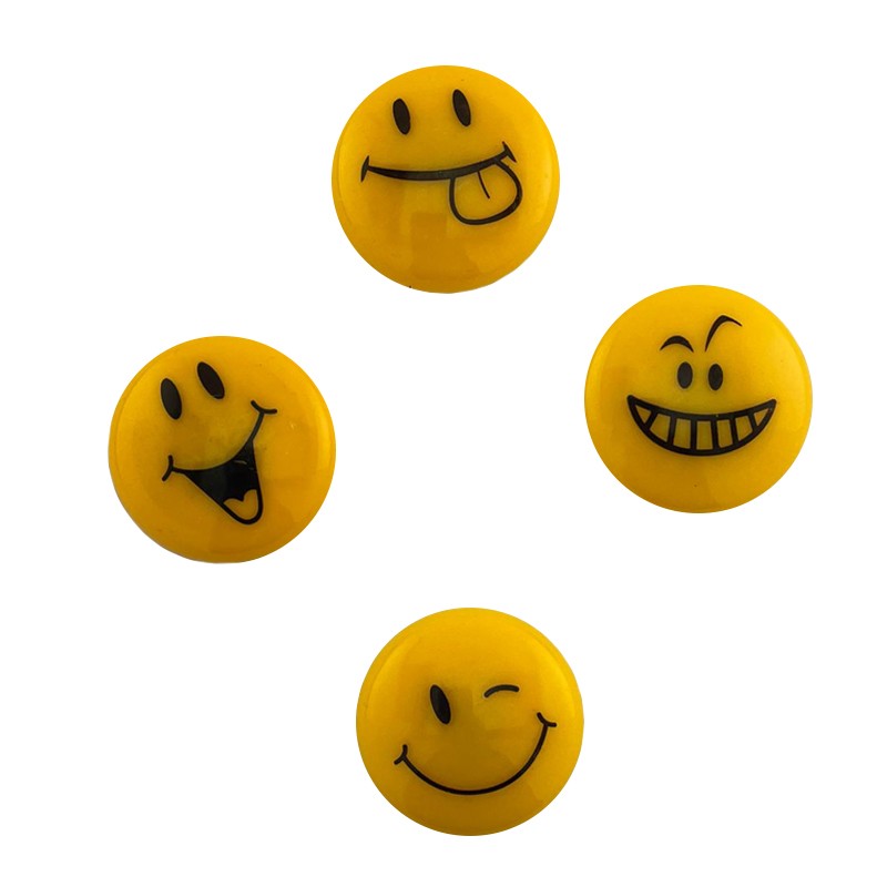 Magneti Smile Face, diametru 4 cm, set 4 Emoji diferiti